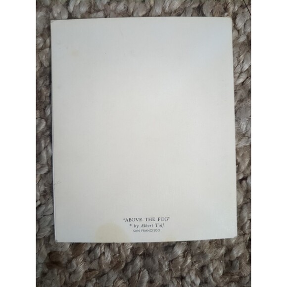 Vintage Printed Card San Francisco Above The Fog Albert Tolf Blank Card 6 X 5 In - Picture 7 of 9